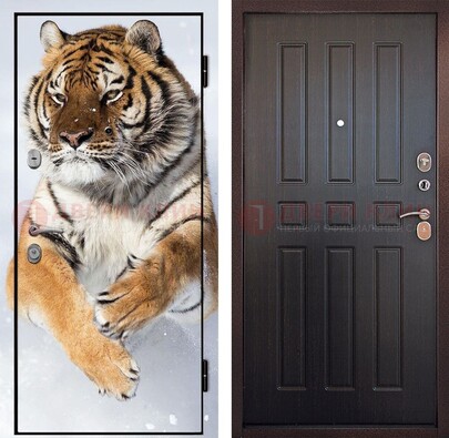 Металлическая дверь с фотопечатью тигра ДФ-1 в Севастополе