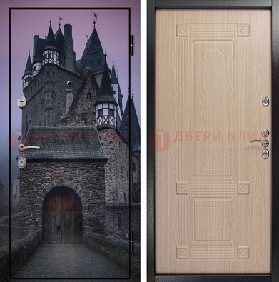 Входная металлическая дверь с фотопечатью замка ДФ-38 в Севастополе