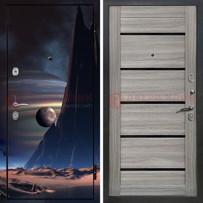 Стальная дверь с фотопечатью космоса ДФ-49 в Севастополе