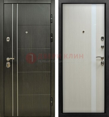 Морозостойкая темная металлическая дверь с МДФ ДМ-164 в Севастополе