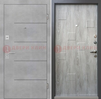Серая входная дверь МДФ с обоих сторон ДМ-258 в Севастополе