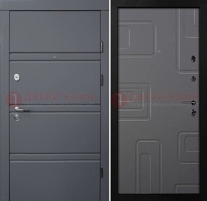 Серая металлическая дверь с МДФ в квартиру ДМ-485 в Севастополе