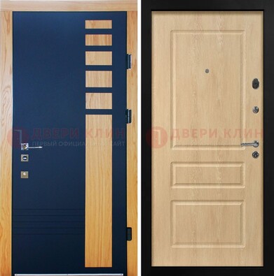 Двухцветная железная дверь с МДФ в квартиру ДМ-511 в Севастополе