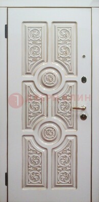 Уличная белая дверь для загородного дома с МДФ ДМ-529 в Севастополе