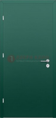 Зеленая стальная дверь с нитроэмалью ДН-6 в Севастополе