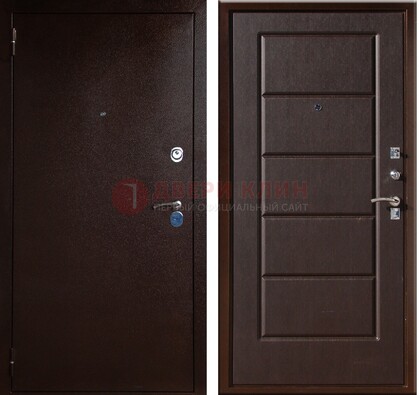 Темная входная дверь с порошковым окрасом ДП-113 в Севастополе