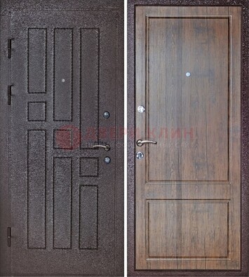 Темная входная дверь с порошковым покрытием МДФ внутри ДП-125 в Сочи