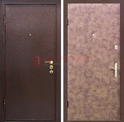 Коричневая входная дверь с порошковым покрытием ДП-147 в Севастополе