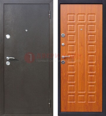 Коричневая стальная дверь с порошковым напылением ДП-202 в Севастополе