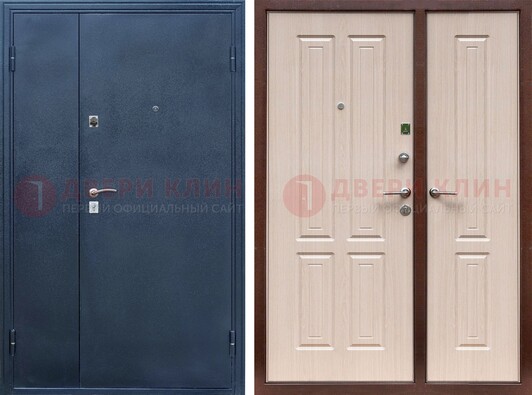 Двустворчатая стальная дверь с порошковым напылением и МДФ ДП-239 в Севастополе