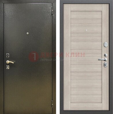 Стальная темно-серая дверь с порошковой отделкой и МДФ панелью ДП-278 в Севастополе