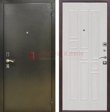 Входная дверь Темное серебро с порошковой отделкой и терморазрывом МДФ ДП-282 в Севастополе