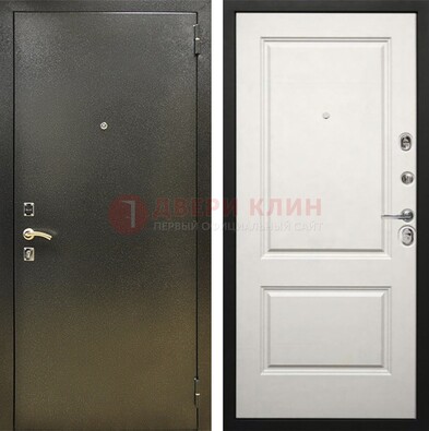 Металлическая темная дверь с порошковым напылением и классической МДФ ДП-298 в Севастополе