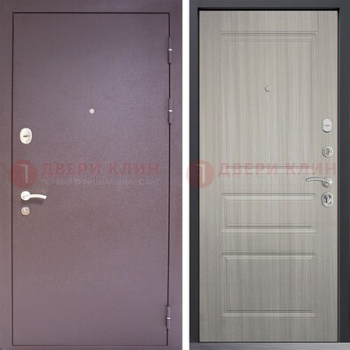 Темная стальная дверь с порошковым окрасом и МДФ ДП-310 в Севастополе