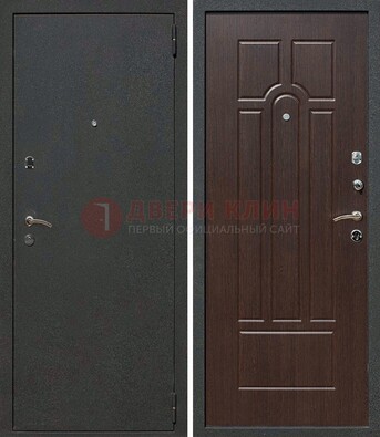 Черная металлическая дверь с порошковым окрасом ДП-47 в Севастополе