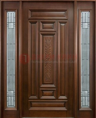 Парадная дверь с резьбой ДПР-70 в кирпичный дом в Севастополе