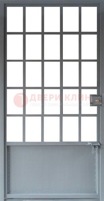 Металлическая решетчатая дверь в сером цвете ДР-7 в Севастополе