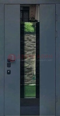 Современная дверь со стеклом для коттеджа ДС-40 в Севастополе