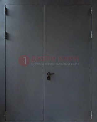 Черная распашная тамбурная дверь Порошок ДТМ-46 в Севастополе