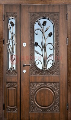 Железная дверь с виноритом и ковкой ДВТ-180 в Севастополе
