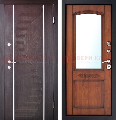 Входная дверь с МДФ и МДФ внутри с зеркалом ДЗ-88 в Севастополе