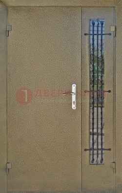 Тамбурная дверь Порошок со стеклом и ковкой ПЛ-20 в Севастополе